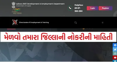 rojgar portal 2023  મેળવો તમારા જિલ્લાની નોકરીની માહિતી  anubandham gujarat gov in