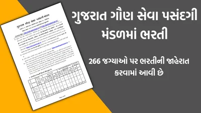 gsssb bhart 2024  ગુજરાત ગૌણ સેવા પસંદગી મંડળમાં 266 જગ્યાઓ પર ભરતી  છેલ્લી તારીખ 1 માર્ચ 2024